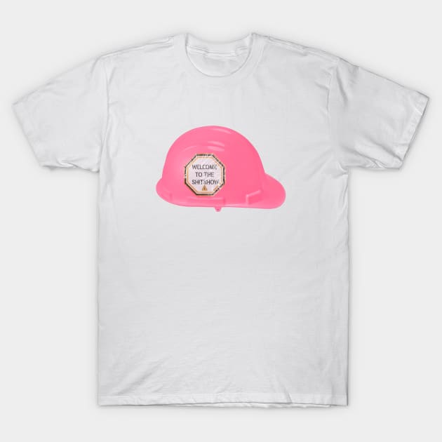 Welcome To The Shitshow Helmet T-Shirt by OKObjects